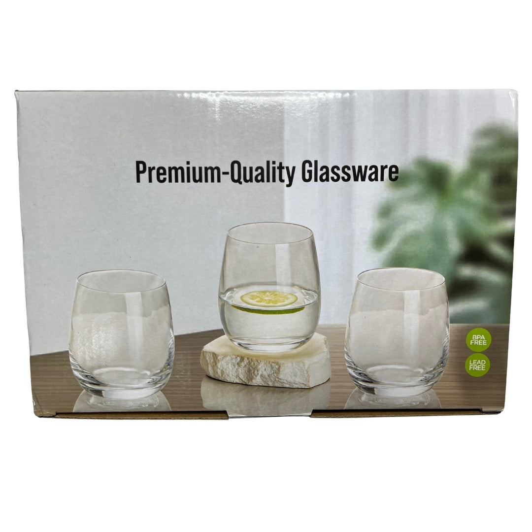 Set de Vasos de Vidrio Color Ámbar — 6 Piezas