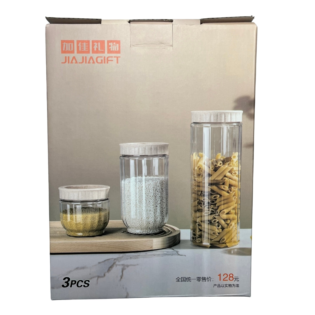 Set de Frascos Herméticos de Vidrio para Almacenamiento