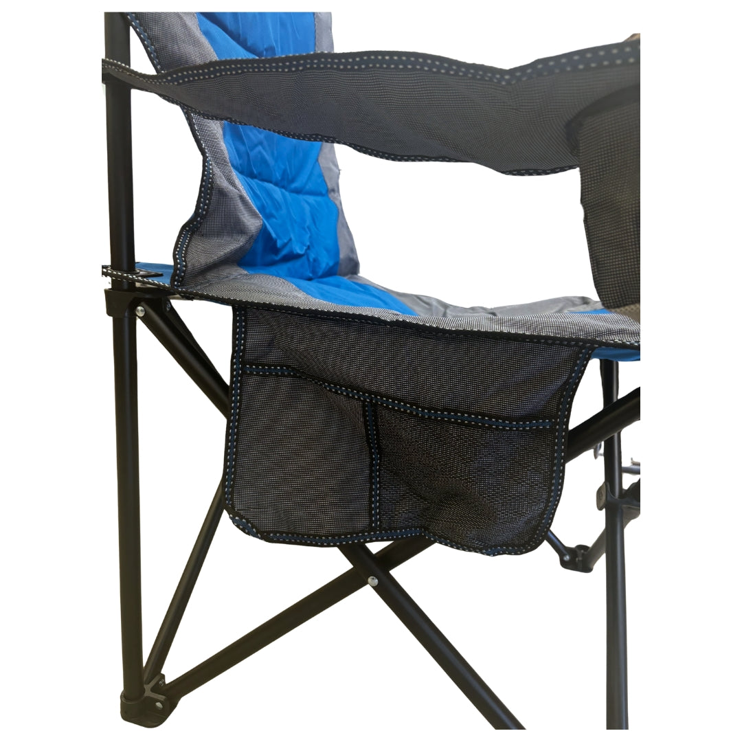 Silla Plegable para Camping con Portavasos — Silla Playera Portátil