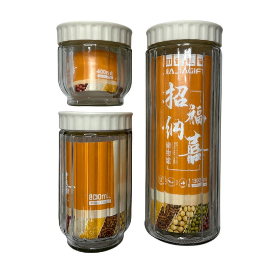 Set de Frascos Herméticos de Vidrio para Almacenamiento