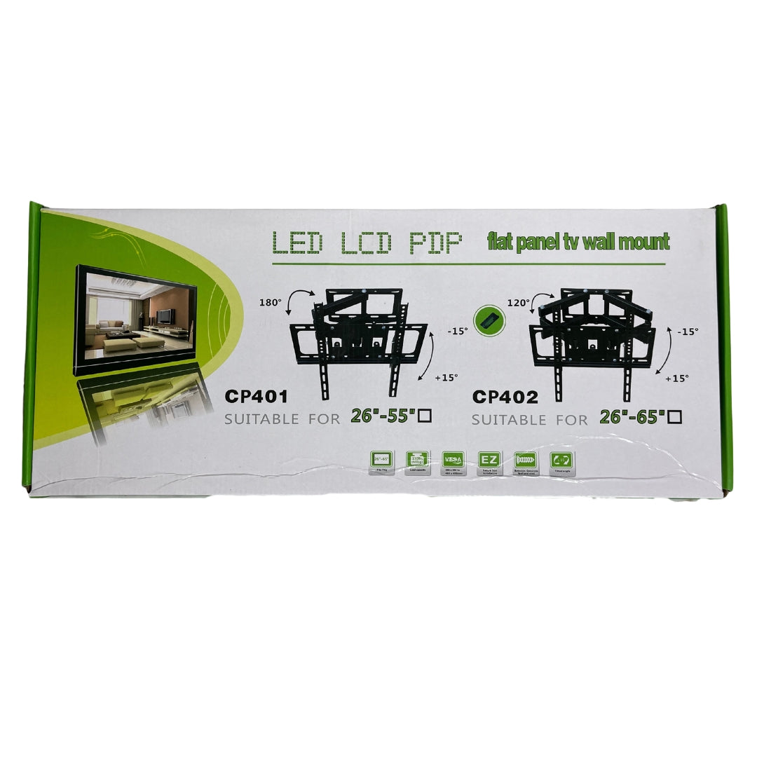 Soporte de TV Extensible para Pared 26” a 65” Ajustable Inclinable