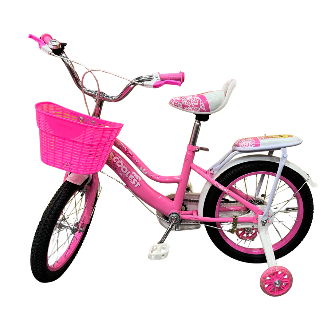 Bicicleta Infantil con Canastilla y Rodines Aro 16"