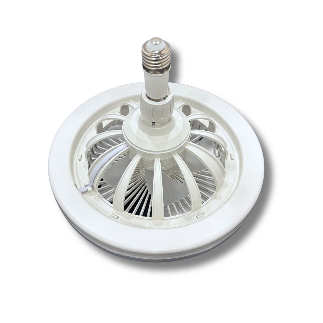 Ventilador LED para Bombillo E27 — Luz y Ventilación 2 en 1