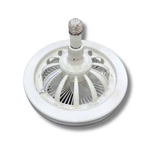 Ventilador LED para Bombillo E27 — Luz y Ventilación 2 en 1